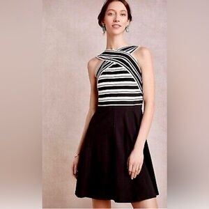 Anthropologie | Maeve Sleeveless Crosswise Striped Bandage Bodice Jersey A-line